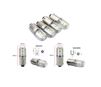 Ampoule LED E10 6V 12V 24V 30V 36V 38V 50V 56V 48V 60V 10x28mm Culot à vis E10 E12 BA9S Culot à baïonnette Ampoule LED Indicateur Stock