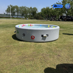 Piscina Inflable <span class=keywords><strong>con</strong></span> Tobogán y Aspersor, Parque Acuático Infantil, Seguro y Duradero, el Mejor Regalo de Verano para Niños, Actividad al Aire Libre - Product Image 6