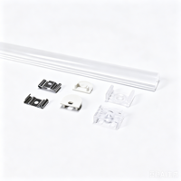 Profilé LED carré en aluminium anodisé 17*6mm pour bande lumineuse LED linéaire encastrée, décoration intérieure, DC 12V