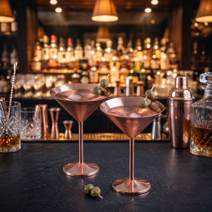 Juego de Copas de Martini de Cobre, Estilo Glamuroso, Chapado en Oro, para Bebidas de Fiesta para Adultos - Product Image 5