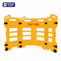 Barrière de sécurité routière pliable en HDPE à 3 sections pour l'entrée des ascenseurs et la protection des piétons
