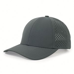 Wholesale in Stock Factory Customized Laser Perforated <b>Hat</b> Hight Quality 6 Panel <b>Waterproof</b> Baseball Cap - Product Image 4