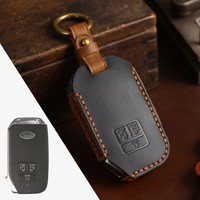 Housse de clé de voiture en cuir véritable pour Kia Carnival Sedona 2021 à 2026 KA4, coque de protection de luxe pour clé télécommande de voiture