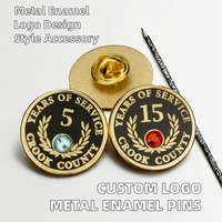 Broche en émail souple et dur, design moderne et antique, en métal, motif fleur pyramidale, avec logo personnalisé, pour costumes masculins