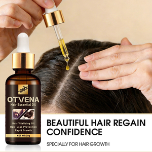 OTVENA <span class=keywords><strong>Olio</strong></span> di Cocco 100% Biologico per Riparazione Profonda e Lisciatura dei Capelli Secchi e Ricci, Prevenzione Caduta Capelli, 4 Settimane, 20ml - Product Image 1