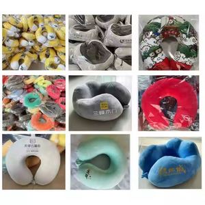 Oreiller de voyage en mousse à mémoire de forme 100 % polyester, en forme de U, avec micro-perles, taille personnalisée, pour avion, voiture, maison, bureau, hôtel - Product Image 6