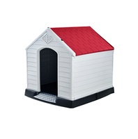Vente chaude Usine Direct Mobile Chien Maison Chenil En Plastique Étanche avec Solide Fer Motif Pet Maisons & Meubles