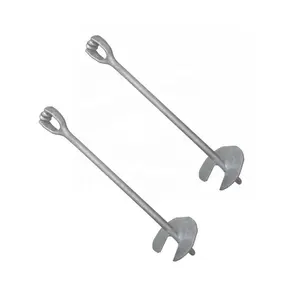3/4*54*4 inch Heavy Duty galvanized helix Earth Anchors triple strand Tubular tension No Wrench Screw Anchor