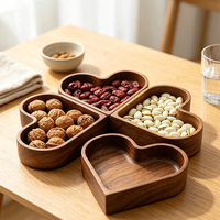Houten hartvormige snijplank op maat, multifunctioneel voor snacks, gedroogd fruit, koffie, thee en desserts