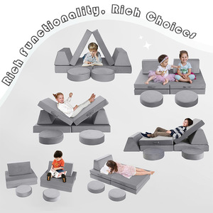 โซฟาเด็กแบบโมดูลาร์ปรับเปลี่ยนได้ ชุดโซฟาเล่นสำหรับเด็กเล็ก - Product Image 2