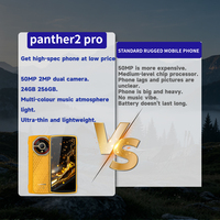 Smartphone robuste LAGENIO Panther2 Pro en gros, 24 Go + 256 Go, étanche IP68/IP69K, batterie 5150 mAh, appareil photo 50 MP, 4G, Android 15, vente directe usine en gros