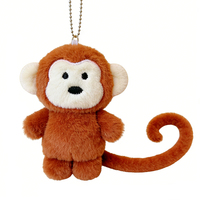 Jouets en peluche miniatures d'animaux assortis, prix d'usine, colorés, design mixte, porte-clés en peluche