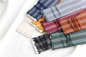 2025 Style japonais été volants manchette <span class=keywords><strong>Semi</strong></span> Transparent maillé Ultra mince métallique paillettes rayé brillant miroitant chaussettes pour les femmes - Product Image 4