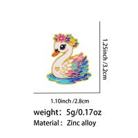 Pin Enamel Burung Kartun Laris Manis, Burung Hantu Flamingo Beo, Paduan Seng Lapis Nikel Hitam, Bros Badge Cetak UV, Fashionable