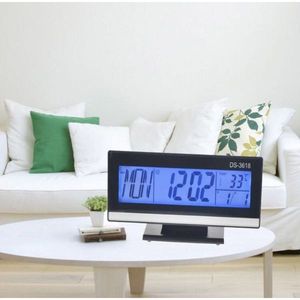 <b>Digital</b> Desk <b>Clock</b> With Temperature Display And Calendar Function For Home Office Use - Product Image 1