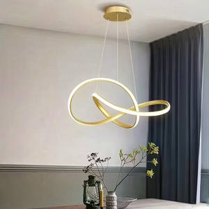 Lustre de décoration intérieure haut de gamme pour salon et salle à manger, anneaux en acrylique, <span class=keywords><strong>suspension</strong></span> artistique à LED - Product Image 3