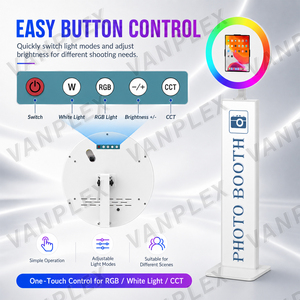 Cabina de Fotos Universal para <span class=keywords><strong>iPad</strong></span> de 10.2, 11, 12.9 y 13 Pulgadas, Carcasa Metálica con Anillo de Luz RGB y Estuche de Transporte para Eventos, Bodas y Alquiler - Product Image 5
