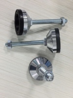 Pieds de nivellement fixes robustes M8 M10 M12 avec base en caoutchouc antidérapante, pied de support réglable pour cadre en profilé aluminium industriel
