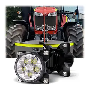 50 Watt 90mm 5pcs High Intensity LEDs Insert Work Light Waterproof 12/24V Flood Beam Tractor Work Lamp