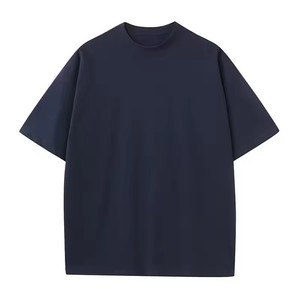 T-shirt décontracté pour homme en gros, 100 % coton, coupe ajustée, manches courtes, motif uni, design vierge, personnalisable, grammage lourd - Product Image 6
