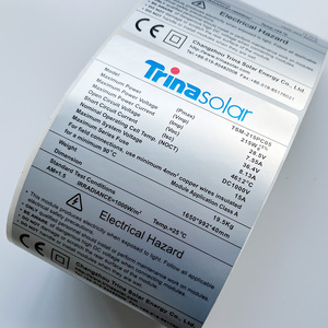 Etiqueta adhesiva de impresión de código de barras, pegatina térmica transparente de poliéster brillante, impermeable, color blanco/plateado mate, PET/PVC - Product Image 5