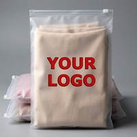 Sacs refermables en PE réutilisables, sacs en plastique mats refermables, emballage pour vêtements, sous-vêtements, vêtements, sacs à fermeture éclair givrés, impression offset du logo