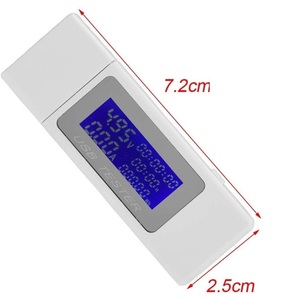 เครื่องวัดกระแสไฟ USB ยี่ห้อ Keweisi 4.95V 0.00A หน้าจอดิจิตอล แสดงค่าแรงดันและกระแสไฟ สำหรับตรวจสอบอุปกรณ์ชาร์จ - Product Image 2