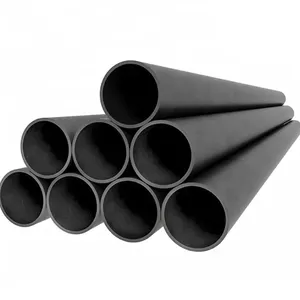 ASTM A53 grade b straight seam ERW black steel pipe welded round steel pipe