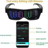 Lunettes intelligentes amusantes pour fête avec écran LED clignotant, contrôle par application, lunettes lumineuses pour rave avec animation de texte graffiti DIY, rythme