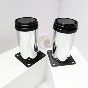 YIJUN Stainless Steel Cabinet <b>Legs</b> 044 Heavy Duty Modern Minimalist Furniture Support Silver Brushed Finish - Product Image 1