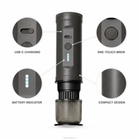 Machine à expresso de voyage sans fil 20 bars, batterie 7800 mAh, charge rapide USB-C, cafetière à capsules auto-chauffante portable pour la randonnée