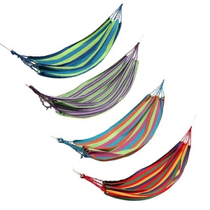 Du Lịch Ngoài Trời Đầy Màu Sắc Ultralight Xách Tay Bãi Biển Vườn Vải Ngủ Sọc Đu Dày Cắm Trại Bông Võng - Product Image 5