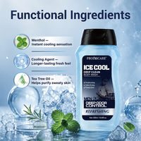 Fournisseur professionnel de gel douche en gros ICE-COOL Nettoyage en profondeur Hydratation fraîche Gel douche pour hommes pour le contrôle des odeurs