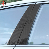 Karbon Fiber araba dış pencere sütun B Pillar Sticker Honda Civic 2016 için 2006-2011 8th 10th aksesuarları