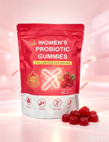 Gummies Probiotiques pour Femmes les Plus Vendues en Gros (OEM) – 5 Milliards de UFC, Multi-Probiotiques, Supplément Alimentaire à la Canneberge pour Femmes