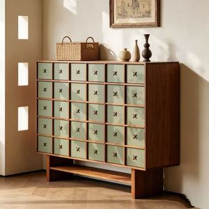 Japanese Style Wood Apothecary Cabinet With 25 Drawers Modern <b>Storage</b> <b>Sideboard</b> For Living Room Furniture - Product Image 3