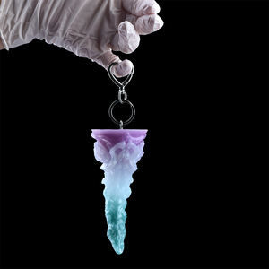 Großhandel Flüssigsilikon-<span class=keywords><strong>Dildo</strong></span>-Schlüsselanhänger Penis-Anhänger für Geschenke OEM ODM Modischer Sexy Schlüsselring - Product Image 4