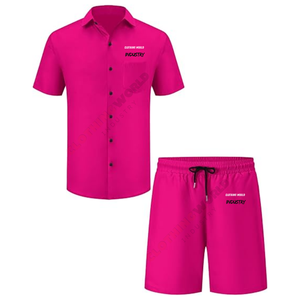 Ensemble haut et pantalon en tricot décontracté pour homme, été, sur mesure, style européen et américain, manches courtes - Product Image 2