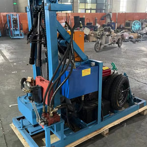 Machine de forage de puits <span class=keywords><strong>hydraulique</strong></span> diesel sur roues de 25 CV avec tige de forage et trépan - Product Image 1