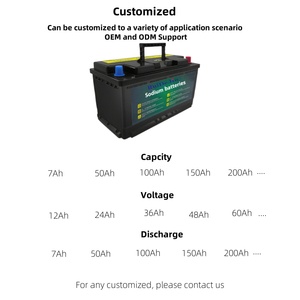แบตเตอรี่โซเดียมไอออนแบบกำหนดเอง 12V 100Ah แบตเตอรี่ Na Ion 24V 36V 50Ah 100Ah 200Ah กันน้ำ IP67 สำหรับเก็บพลังงานแสงอาทิตย์ - Product Image 4