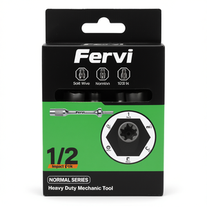 Llave de Impacto Fervi Serie Normal, Accionamiento de 1/2 Pulgada, Herramienta Mecánica de Alta Resistencia - Product Image 2