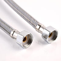 Tuyau flexible tressé en acier inoxydable avec tube intérieur en EPDM pour robinet de cuisine, salle de bain et toilettes, haute température