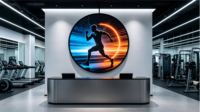 Écran vidéo LED rond P1.86, diamètre personnalisé, écran numérique d'intérieur pour la promotion de la marque, les expositions et les salles d'exposition