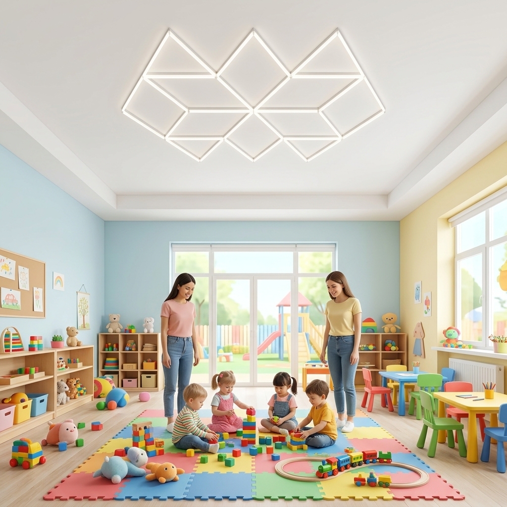 Long Lifespan 50000H Simple Assembly LED Kids Activity Hub Star Shape Room Lights for Kindergarten Music Room Workshop