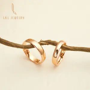 Klassische Ehering Bänder Name Real 9k 14K 18K Gold Paare Set Ring für Männer und Frauen Diamant Verlobung sring