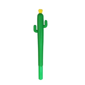 Custom Logo Kids <b>Green</b> Cactus <b>Pen</b> Cute Silicone Promotional Writing Tool with 0.5mm Plastic Material - Product Image 6