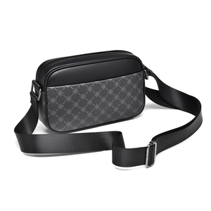 Túi đeo chéo nam đa năng chất liệu PVC in hình học, kiểu dáng vuông mới, thời trang, thích hợp đi làm - Product Image 1