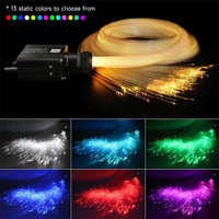 Lumière de ciel étoilé pour voiture Auto Home Fiber Optic Lights Atmosphere Lamp Music Control Plafonnier RGB 12W 8 Colors Car Styling DIY