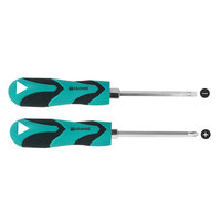 Jeu de tournevis cruciformes en acier au carbone magnétique de qualité industrielle, finition chromée, résistant à la rouille, avec poignée en caoutchouc, 12 pièces, OEM disponible
