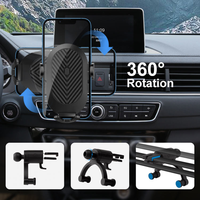 Support de téléphone universel 3 en 1 pour voiture, support de téléphone portable pour tableau de bord, pare-brise, aérateur, rotation à 360 degrés pour tous les smartphones, accessoires de voiture